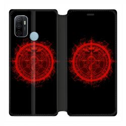 Housse Cuir Portefeuille Pour Oppo A53 / A53S Manga Fullmetal Alchemist Logo