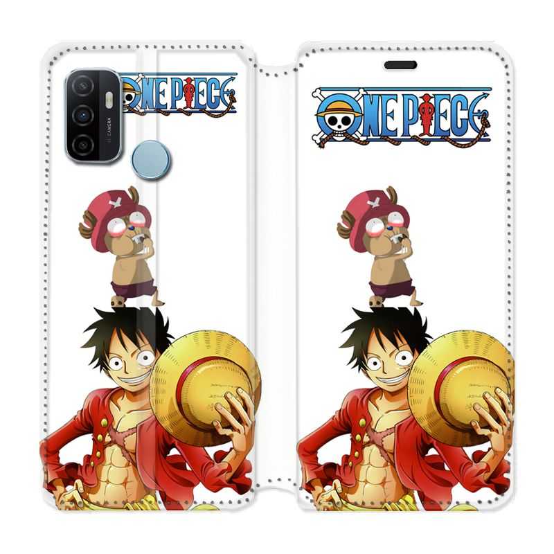 Housse Cuir Portefeuille Pour Oppo A53 / A53S Manga One Piece Chopper