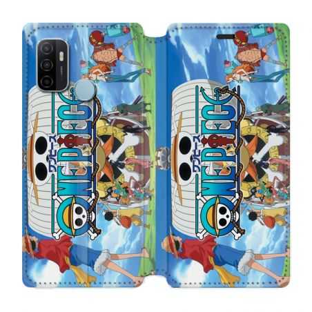 Housse Cuir Portefeuille Pour Oppo A53 / A53S Manga One Piece Sunny