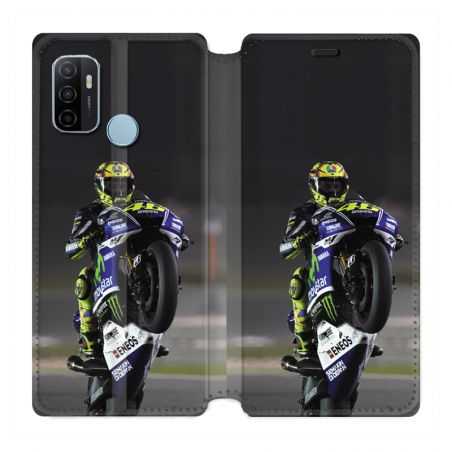 Housse Cuir Portefeuille Pour Oppo A53 / A53S Moto Wheeling