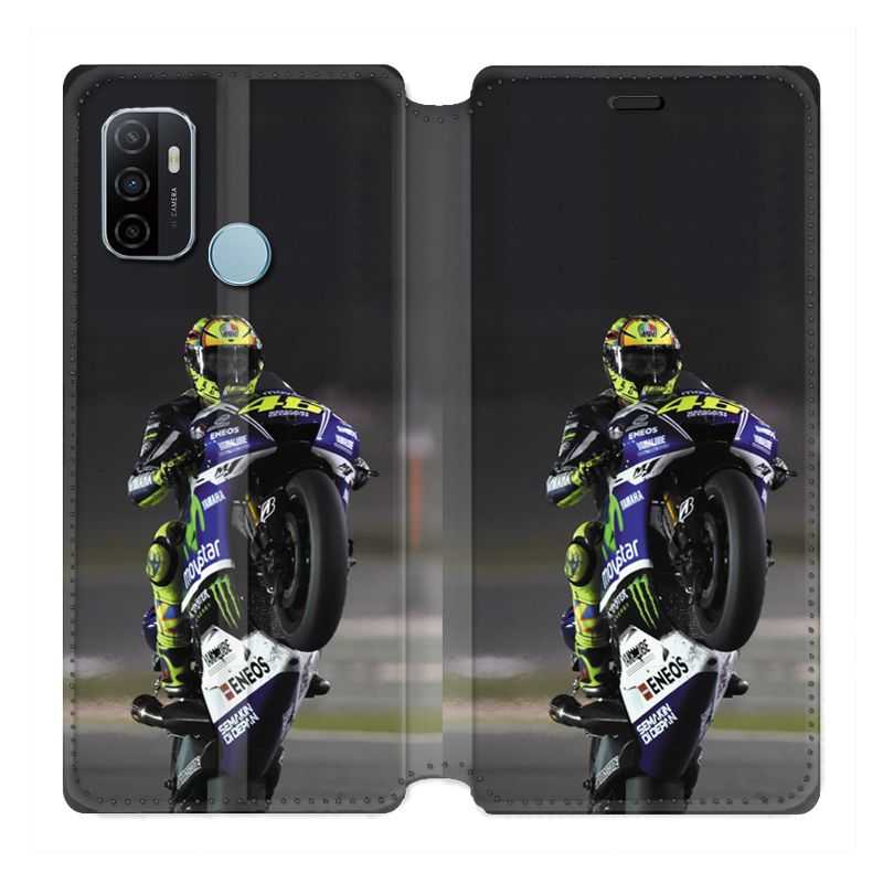 Housse Cuir Portefeuille Pour Oppo A53 / A53S Moto Wheeling