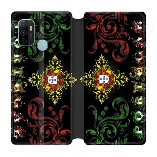 Housse Cuir Portefeuille Pour Oppo A53 / A53S Portugal Arabesque