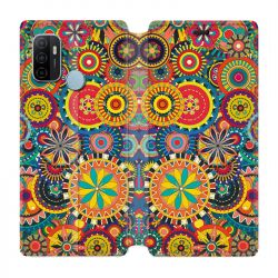 Housse Cuir Portefeuille Pour Oppo A53 / A53S Psychedelic Roue
