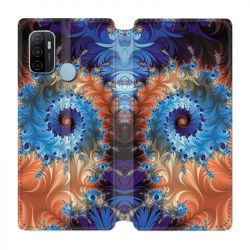 Housse Cuir Portefeuille Pour Oppo A53 / A53S Psychedelic Spirale
