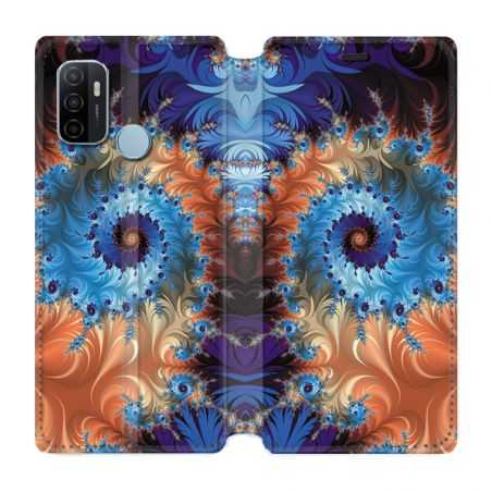 Housse Cuir Portefeuille Pour Oppo A53 / A53S Psychedelic Spirale