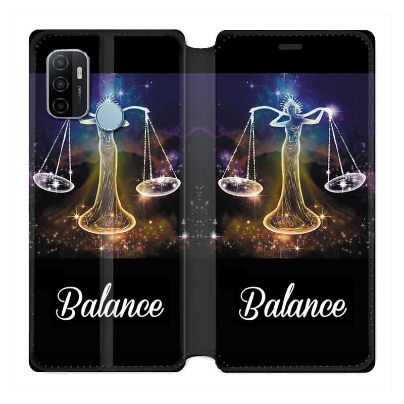 Housse Cuir Portefeuille Pour Oppo A53 / A53S Signe Zodiaque 2 Balance