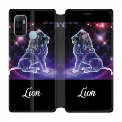 Housse Cuir Portefeuille Pour Oppo A53 / A53S Signe Zodiaque 2 Lion