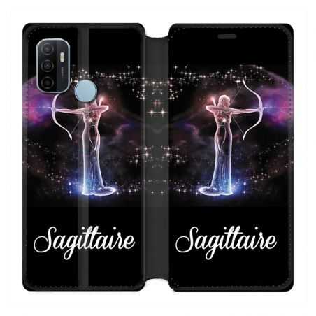 Housse Cuir Portefeuille Pour Oppo A53 / A53S Signe Zodiaque 2 Sagittaire