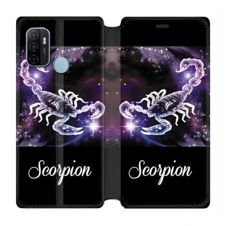 Housse Cuir Portefeuille Pour Oppo A53 / A53S Signe Zodiaque 2 Scorpion