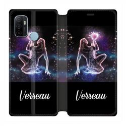 Housse Cuir Portefeuille Pour Oppo A53 / A53S Signe Zodiaque 2 Verseau