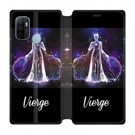 Housse Cuir Portefeuille Pour Oppo A53 / A53S Signe Zodiaque 2 Vierge