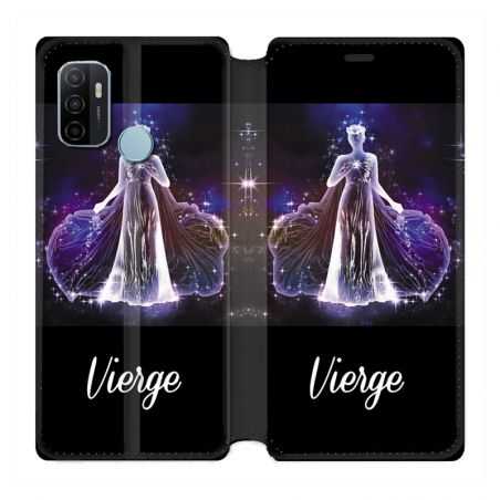 Housse Cuir Portefeuille Pour Oppo A53 / A53S Signe Zodiaque 2 Vierge