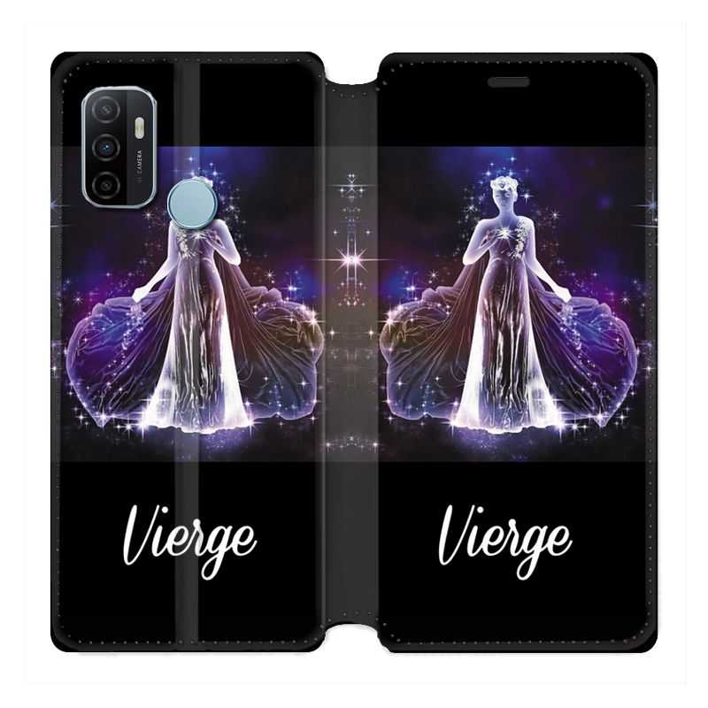 Housse Cuir Portefeuille Pour Oppo A53 / A53S Signe Zodiaque 2 Vierge