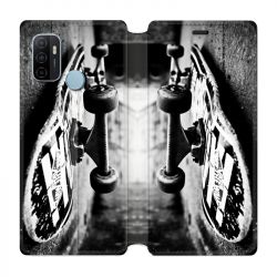 Housse Cuir Portefeuille Pour Oppo A53 / A53S Skate Vintage