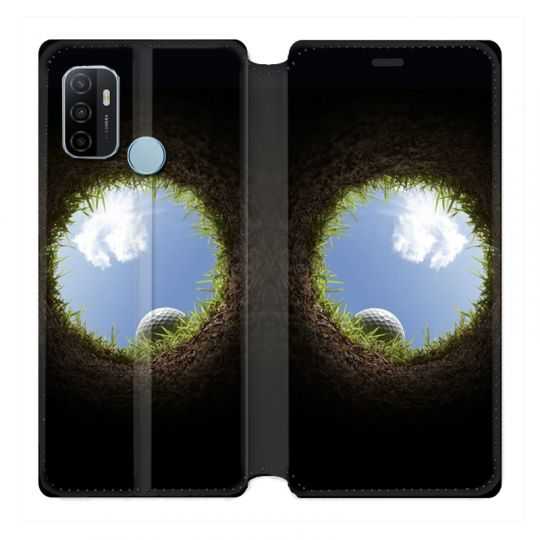 Housse Cuir Portefeuille Pour Oppo A53 / A53S Golf Trou