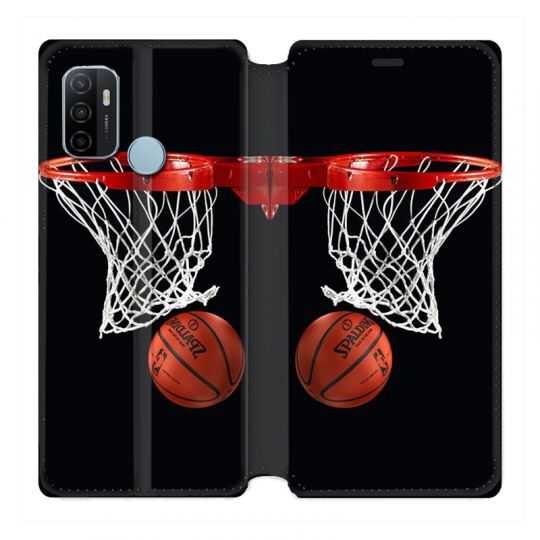 Housse Cuir Portefeuille Pour Oppo A53 / A53S Panier Basket