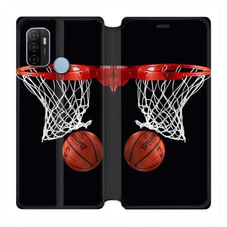 Housse Cuir Portefeuille Pour Oppo A53 / A53S Panier Basket