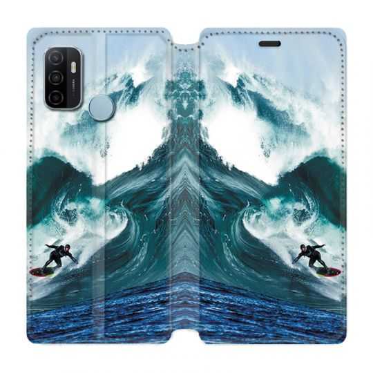 Housse Cuir Portefeuille Pour Oppo A53 / A53S Surf Vague