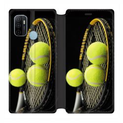Housse Cuir Portefeuille Pour Oppo A53 / A53S Tennis Balls