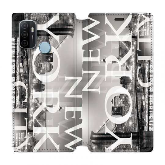 Housse Cuir Portefeuille Pour Oppo A53 / A53S Amerique USA New York