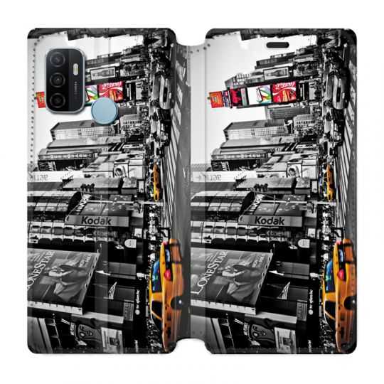 Housse Cuir Portefeuille Pour Oppo A53 / A53S Amerique USA New York Taxi
