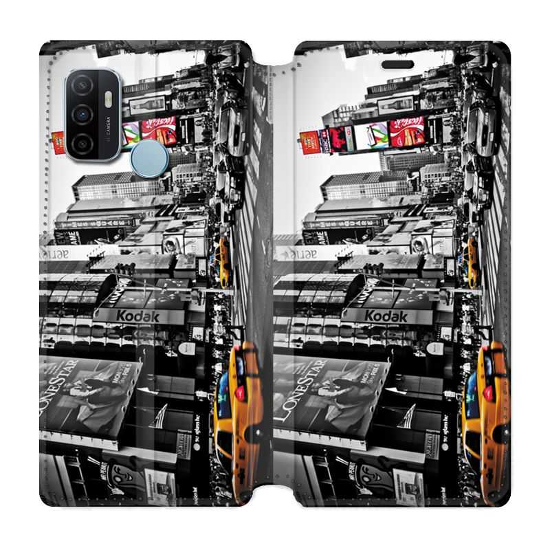 Housse Cuir Portefeuille Pour Oppo A53 / A53S Amerique USA New York Taxi