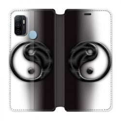 Housse Cuir Portefeuille Pour Oppo A53 / A53S Yin Yang 3d