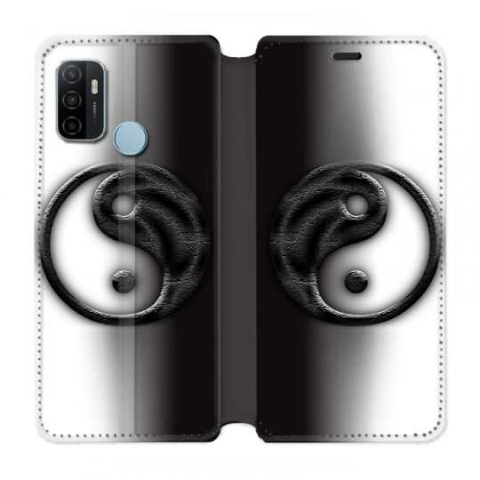 Housse Cuir Portefeuille Pour Oppo A53 / A53S Yin Yang 3d
