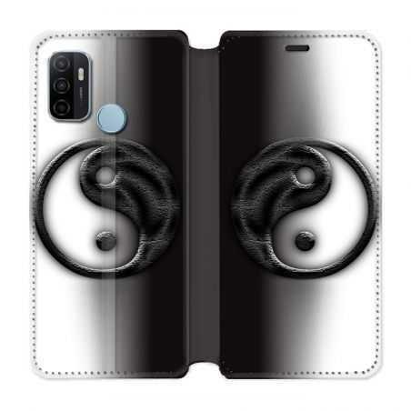 Housse Cuir Portefeuille Pour Oppo A53 / A53S Yin Yang 3d