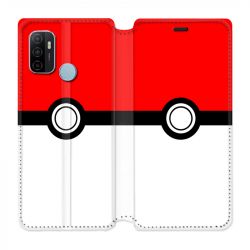 Housse Cuir Portefeuille Pour Oppo A53 / A53S Pokemon Pokeball