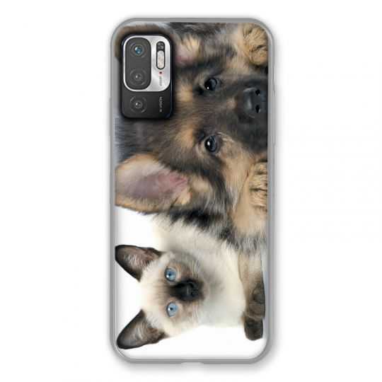 Coque Pour Xiaomi Redmi Note 10 5G Chien vs Chat