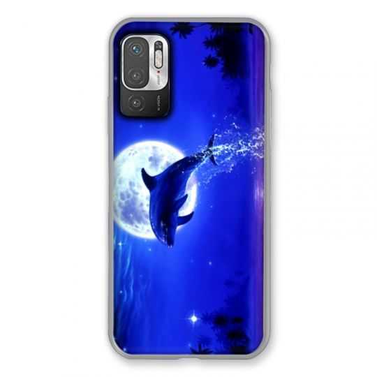 Coque Pour Xiaomi Redmi Note 10 5G Dauphin Lune