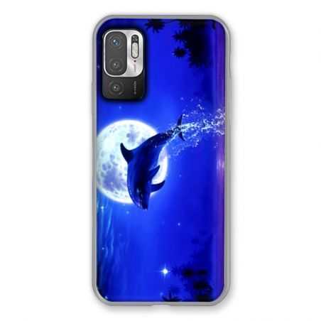 Coque Pour Xiaomi Redmi Note 10 5G Dauphin Lune