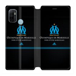 Housse Cuir Portefeuille Pour Oppo A53 / A53S Olympique Marseille OM Fier etre Marseillais