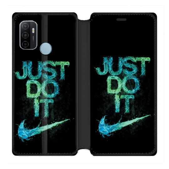 Housse Cuir Portefeuille Pour Oppo A53 / A53S Nike Just Do It