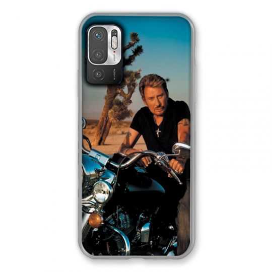 Coque Pour Xiaomi Redmi Note 10 5G Johnny Hallyday Moto