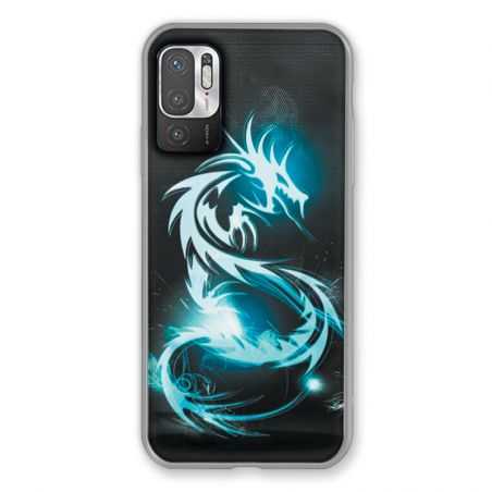 Coque Pour Xiaomi Redmi Note 10 5G Dragon Bleu