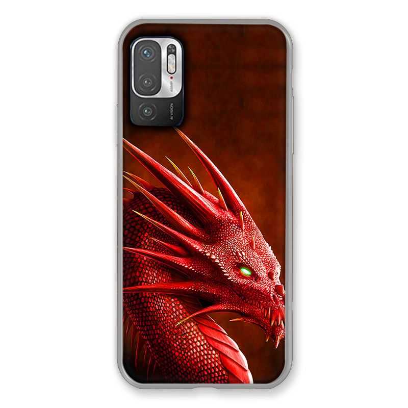 Coque Pour Xiaomi Redmi Note 10 5G Dragon Rouge