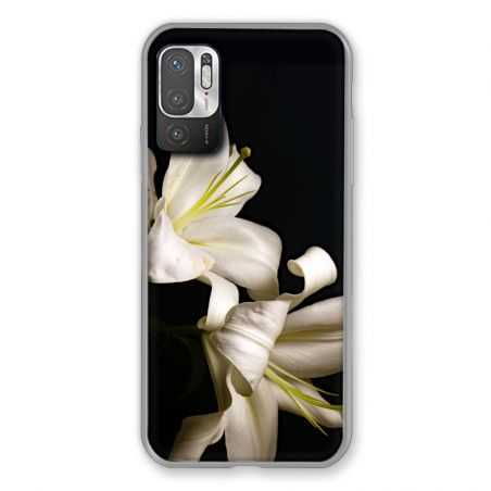Coque Pour Xiaomi Redmi Note 10 5G Fleur Lys Noir