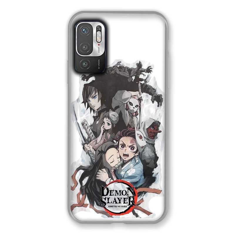 Coque Pour Xiaomi Redmi Note 10 5G Manga Demon Slayer Blanc