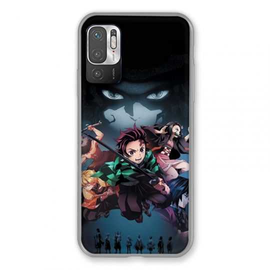 Coque Pour Xiaomi Redmi Note 10 5G Manga Demon Slayer Noir