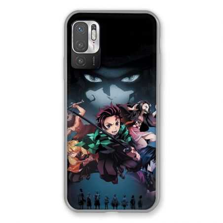 Coque Pour Xiaomi Redmi Note 10 5G Manga Demon Slayer Noir