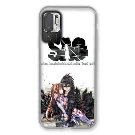Coque Pour Xiaomi Redmi Note 10 5G Manga SAO sword Art Online Blanc