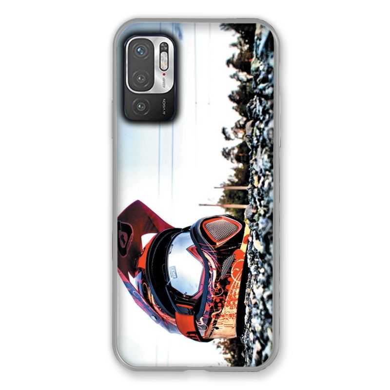 Coque Pour Xiaomi Redmi Note 10 5G Moto Casque Cross