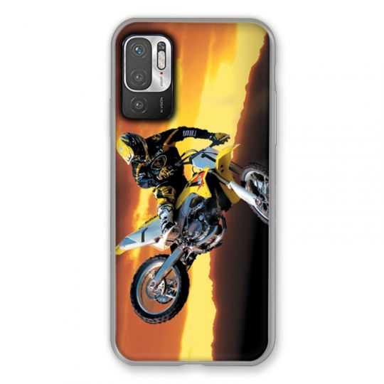 Coque Pour Xiaomi Redmi Note 10 5G Moto Cross Noir