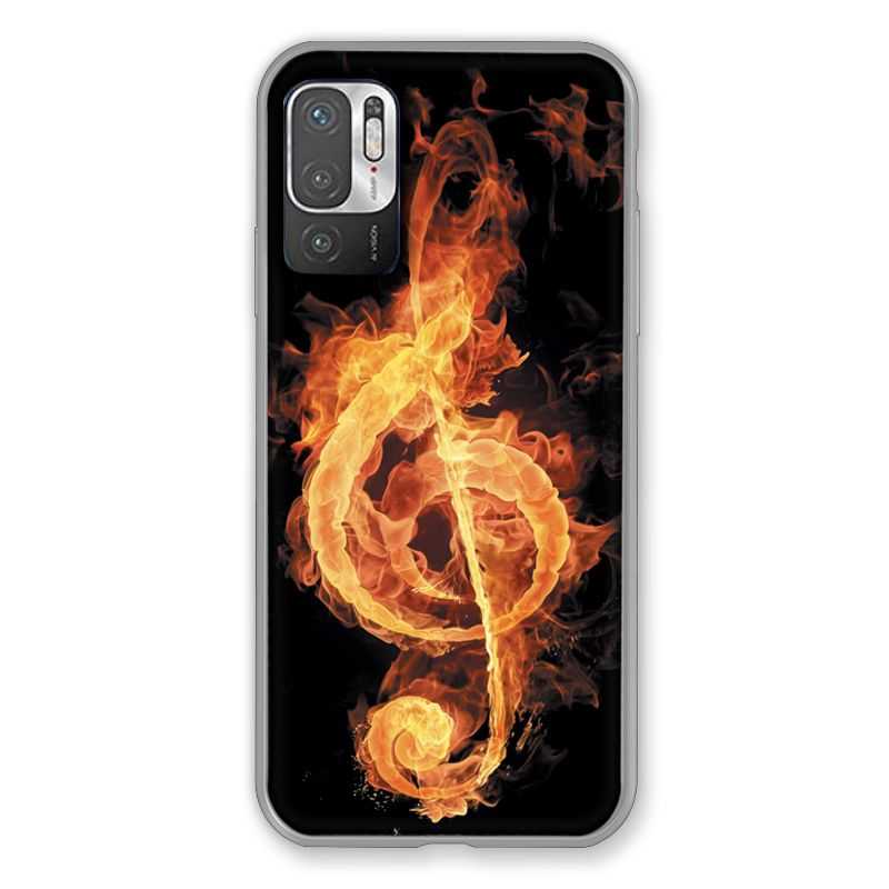 Coque Pour Xiaomi Redmi Note 10 5G Musique Clé Sol Feu N