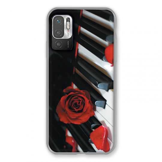 Coque Pour Xiaomi Redmi Note 10 5G Musique Rose Piano