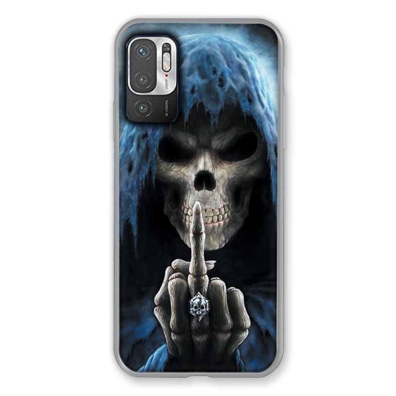 Coque Pour Xiaomi Redmi Note 10 5G Tete de Mort Doigt