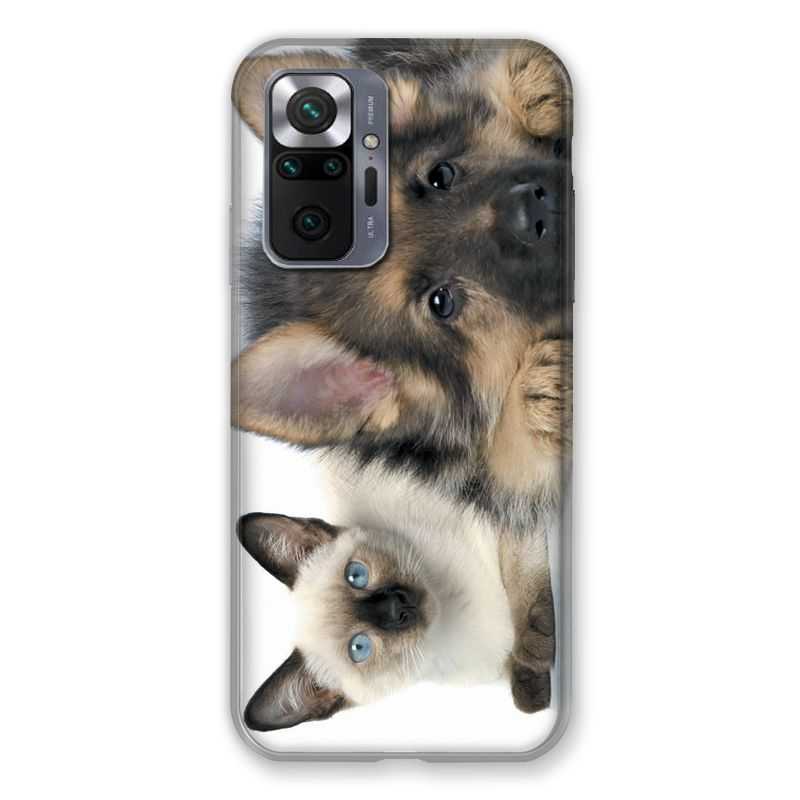 Coque Pour Xiaomi Redmi Note 10 Pro 5G Chien vs Chat