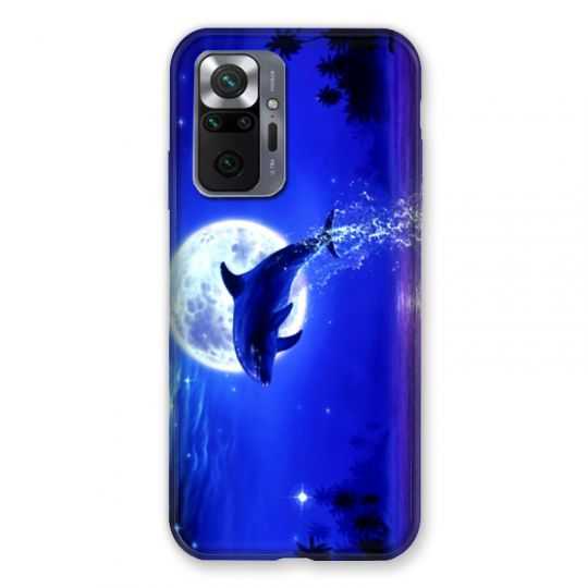 Coque Pour Xiaomi Redmi Note 10 Pro 5G Dauphin Lune